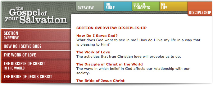 The Gospel of Your Salvation Website and CD-based learning